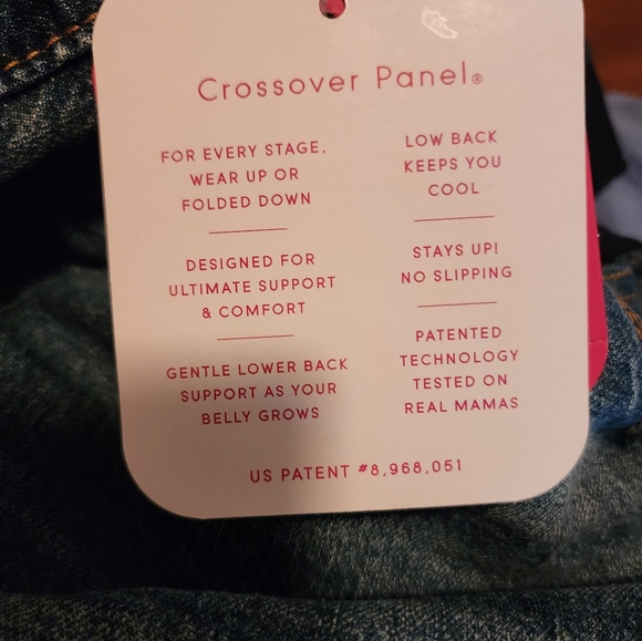 Isabel Maternity denim shorts pre pregnancy size 14/32 crossover panel denim - Picture 4 of 7